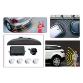 Dijital Ekranlı Araç Park Sensörü Ses İkazlı 22 mm Gümüş thumbnail 2