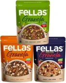 Karışık Kuruyemiş & Kakao Protein , Kırmızı Meyveler Protein, Antep Fıstığı & Kakao Granola 3'Lü Set thumbnail 1