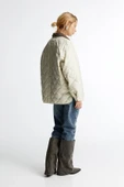 Pull & bear Fitilli Kadife Yakalı Kapitone Mont - 3