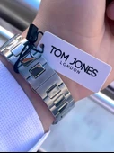 Tom Jones Çelik Kordon 3 Atm Suya Dayanıklı 2 Yıl Garantili Erkek Kol Saati+Bileklik TJE1.10044.2 - 6