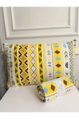 Atelier Home 160x220 Ranforce Lastikli Çarşaf Takımı + 2 Yastık Kılıfı Otontik Desenli - 1