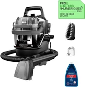 BISSELL SpotClean HydroSteam Leke Temizleyici  HydroSteam  Teknolojisi  Buharlama, Fırçalama, Vakumlama  Kilim, Halı ve Daha Fazlası İçin  3689N, Siyah Orta Soğuk Gri Bakır Liman - 1
