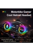 Y13 Motor Kask Kulaklık RGB Modlu Radyolu Motosiklet Kulaklık 5.3 Bluetooth Intercom thumbnail 4