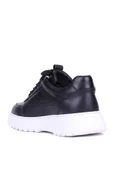 Shoetyle - Siyah Hakiki Deri Bağcıklı Erkek Sneaker 115-K588 thumbnail 4