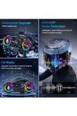 Y13 Motor Kask Kulaklık RGB Modlu Radyolu Motosiklet Kulaklık 5.3 Bluetooth Intercom thumbnail 2