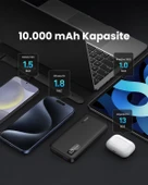 UGREEN 10.000 mAh PD 3.0 Hızlı Şarj Powerbank 1xUSB-C, 2xUSB-A, 25742 - 5