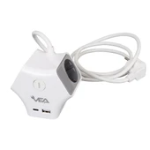 3LÜ USB+ TYPE-C GİRİŞLİ ANAHTARLI 1.5 METRE GRUP PRİZ VE-G903YC (5232) - 3
