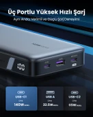 UGREEN 25.000mAh 145W PD QC Led Göstergeli Taşınabilir Hızlı Şarj Cihazı Powerbank, 90597A - 6