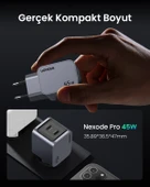UGREEN Nexode Pro 45W GaN Hızlı Şarj Cihazı USB-C QC PD 2xUSB-C, Uzay Grisi, 35008 - 10