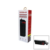 TERMAL AKIM KORUMALI 16A 8Lİ PRİZ 3XUSB 2MT ANAHTARLI UZATMA KABLO SİYAH (5232) - 1