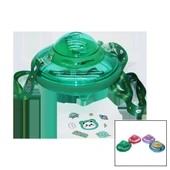 UFO MODELİ RENKLİ MİKA KRİSTAL SULUK MATARA PİPETLİ - TAŞIMA ASKILI 550ML ( HERHANGİ BİR RENK  GÖNDERİLİR )  (5232) - 1