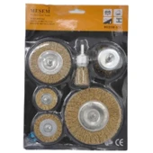 Buffer® 6'lı Pimli Tel Fırça Seti Pas Yağ Kir Boya Yapışkan Çözücü thumbnail 8