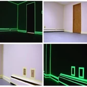 Buffer® Karanlıkta Işık Veren  Yansıyan 4 Metre Fosforlu Yeşil Şerit Bant thumbnail 1