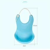 Buffer® Çocuk Bebek Mama Önlüğü Dökülme Engelleyici Bükülebilir Mavi - 5