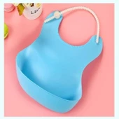 Buffer® Çocuk Bebek Mama Önlüğü Dökülme Engelleyici Bükülebilir Mavi - 1