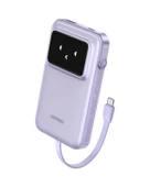 UGREEN Uno Dahili Kablolu 10.000 mAh 30W Hızlı Şarj Powerbank, Mor, 35604B - 3