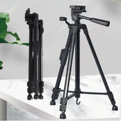Telefon ve Fotoğraf Makinası Takılabilen Bluetooth Kumandalı 146 cm Tripod - 1