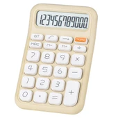 KREM RENK BEYAZ TUŞ 12 HANELİ HESAP MAKİNESİ (5232) - 1