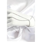 Pirinç Zirkon Taşlı Ezme Zincir Model Gümüş Renk Kadın Şahmeran - Tj-sn690 Tg-53-vice/(1395) 3579 - 1