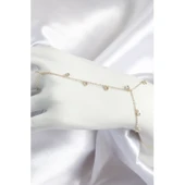 Pirinç Zirkon Taşlı Sallantılı Model Gold Renk Kadın Şahmeran - Tj-sn695 - 1