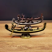 Metal Dekoratif Venedik Kayık 1 Adet - 1