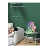 Masaüstü Vantilatör Usb Şarjlı Rgb Led Işıklı 3 Kademeli 180° Ayarlanabilir Soğutucu Fan Mavi - 3