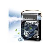Taşınabilir Işıklı 5 Spreyli Vantilatör Buzlu Buharlı Vantilatör Mini Fan Nemlendirici - 1