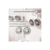 Masaüstü Dijital Ekranlı Çift Fanlı Led Işıklı Soğutucu Fan Ev Ofis Şarjlı Vantilatör - 3