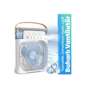 Taşınabilir Işıklı 5 Spreyli Vantilatör Buzlu Buharlı Vantilatör Mini Fan Nemlendirici - 7