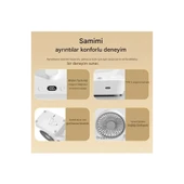 Masaüstü Dijital Ekranlı Çift Fanlı Led Işıklı Soğutucu Fan Ev Ofis Şarjlı Vantilatör - 5