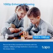TP-Link Tapo C200C Akıllı Wi-Fi 1080P FHD 360 Derece Hareket Takibi 9M Gece Görüşü Çift Yönlü Ses Güvenlik Kamerası thumbnail 3