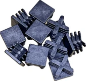 10 adet 30x30 profil masa papucu plastik tıpa thumbnail 1