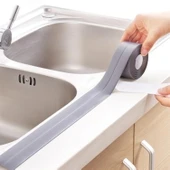 Buffer® Gri Su Sızdırmaz  Banyo Mutfak Lavabo Küvet İzolasyon Şerit Bant - 2