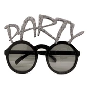 Gümüş Simli Party Yazılı Parti Gözlüğü Show 15x7 Cm - 1