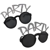 Gümüş Simli Party Yazılı Parti Gözlüğü Show 15x7 Cm - 2