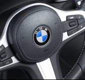 BMW Mavi Logo Araba Direksiyon Amblem Etiket 45 mm 4,5 CM 1 adet thumbnail 2