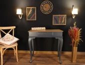 Wooding Mobilya 80 Cm Çekmeceli Masif Antrasit Natürel Dresuar thumbnail 1