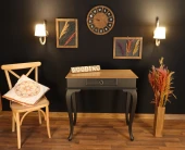 Wooding Mobilya 80 Cm Çekmeceli Masif Siyah Natürel Dresuar thumbnail 5