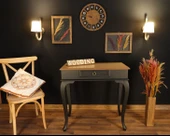 Wooding Mobilya 80 Cm Çekmeceli Masif Siyah Natürel Dresuar thumbnail 1