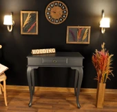 Wooding 90 Cm Çekmeceli Masif Antrasit Dresuar thumbnail 2