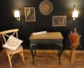 Wooding Mobilya 80 Cm Çekmeceli Masif Siyah Natürel Dresuar thumbnail 3