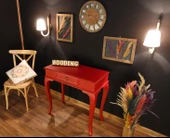 Wooding Mobilya 80 Cm Çekmeceli Masif Kırmızı Dresuar thumbnail 2