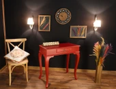 Wooding Mobilya 80 Cm Çekmeceli Masif Kırmızı Dresuar thumbnail 4