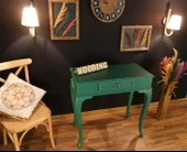 Wooding Mobilya 80 Cm Çekmeceli Masif Yeşil Dresuar thumbnail 4