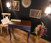 Wooding 90 Cm Çekmeceli Masif Lacivert Ceviz Dresuar thumbnail 3