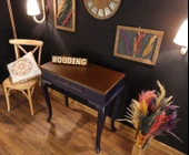 Wooding 90 Cm Çekmeceli Masif Lacivert Ceviz Dresuar thumbnail 1