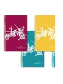 Faber Castell Defter Knights Canlı Pp Kapak Spiralli 140 Yaprak Kareli 5075000470000 - 1