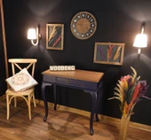 Wooding 90 Cm Çekmeceli Masif Lacivert Natürel Dresuar thumbnail 1