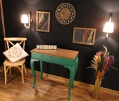 Wooding 90 Cm Çekmeceli Masif Yeşil Natürel Dresuar thumbnail 1