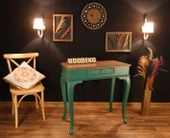 Wooding 90 Cm Çekmeceli Masif Yeşil Natürel Dresuar thumbnail 5